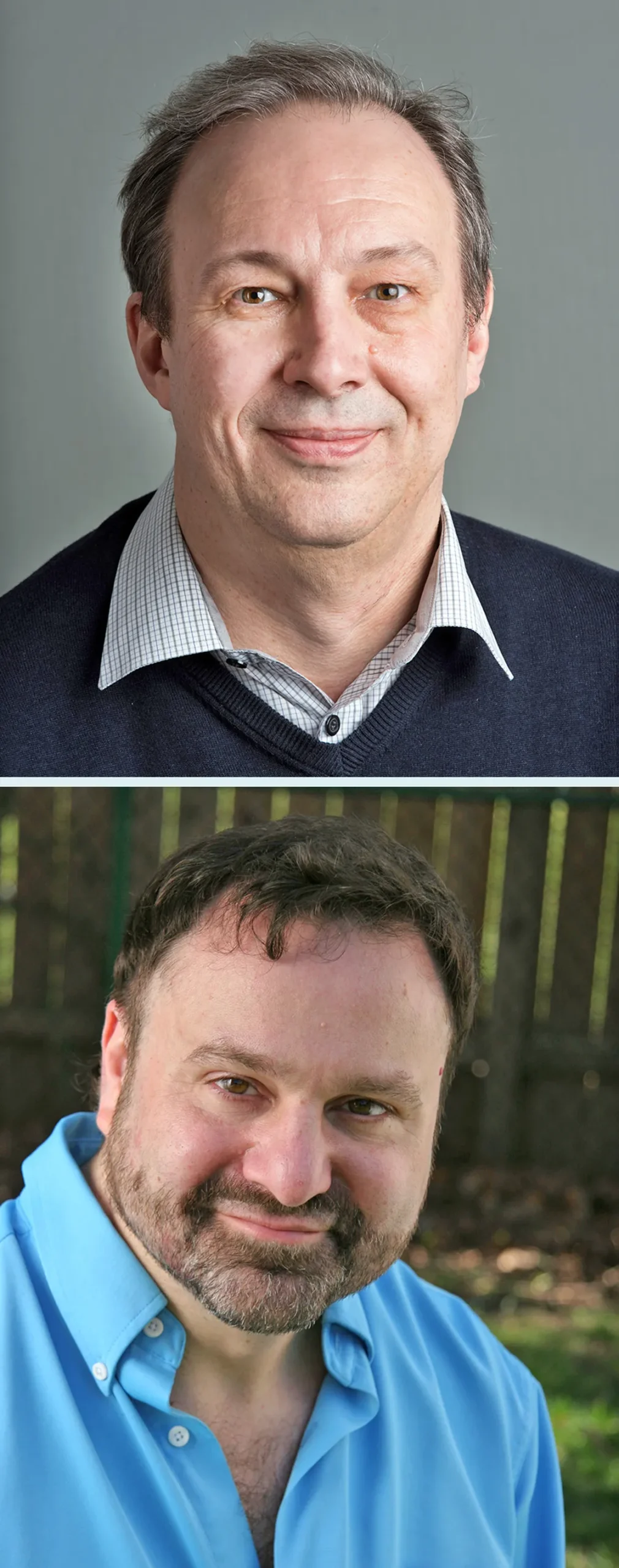 Photographs of Alexander Razborov, in a blue sweater, and Steven Rudich, in a blue shirt.