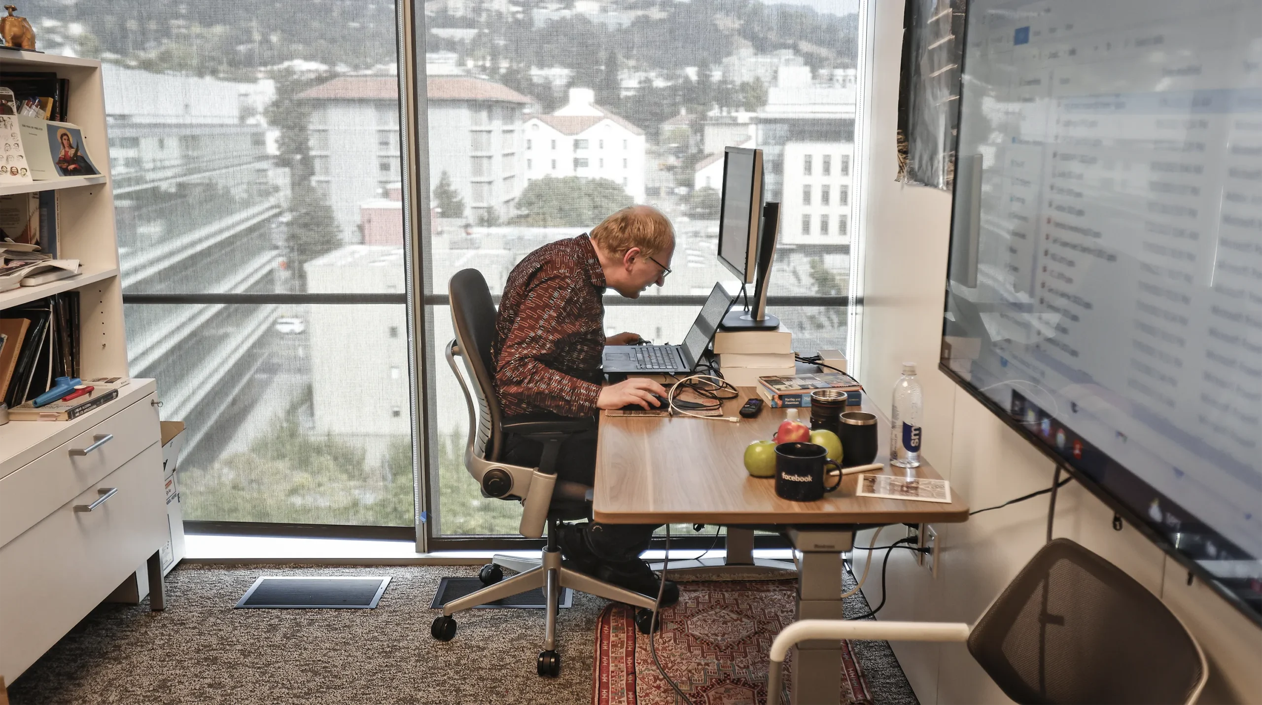 Efros sits in his office at UC Berkeley.