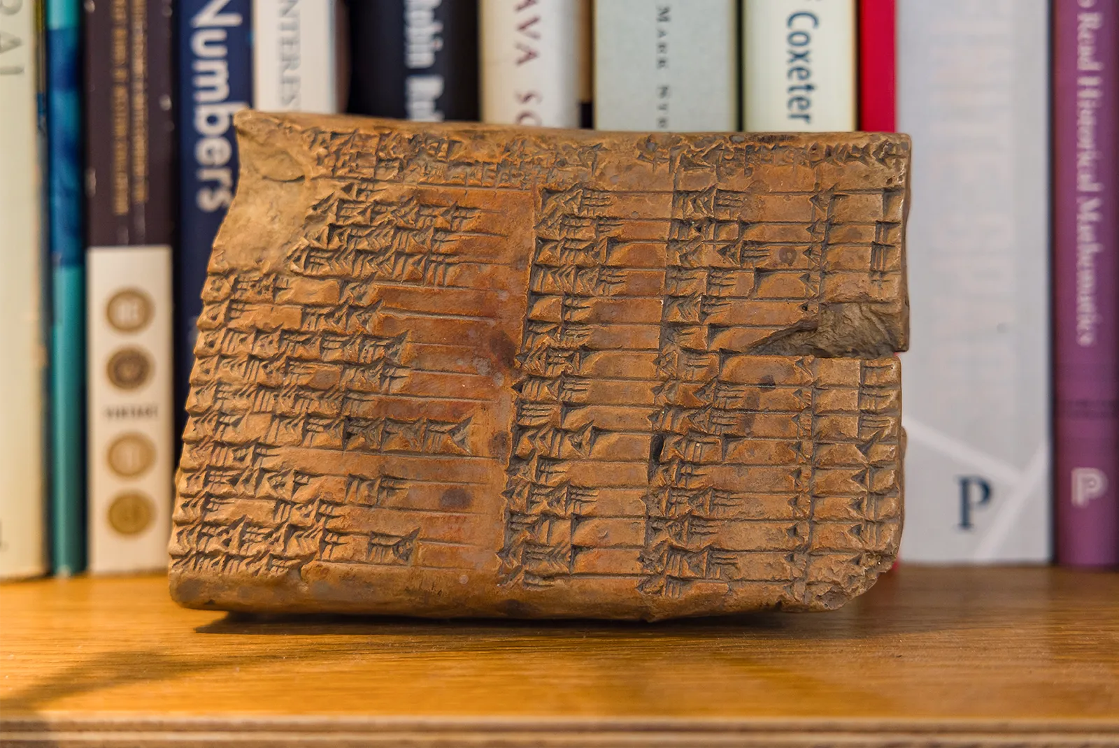 A Babylonian cuneiform tablet.