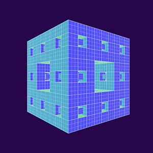 A cube being subdivided into smaller cubes