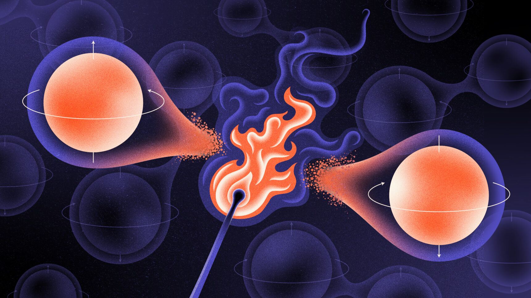 Heat destroying connections between particles