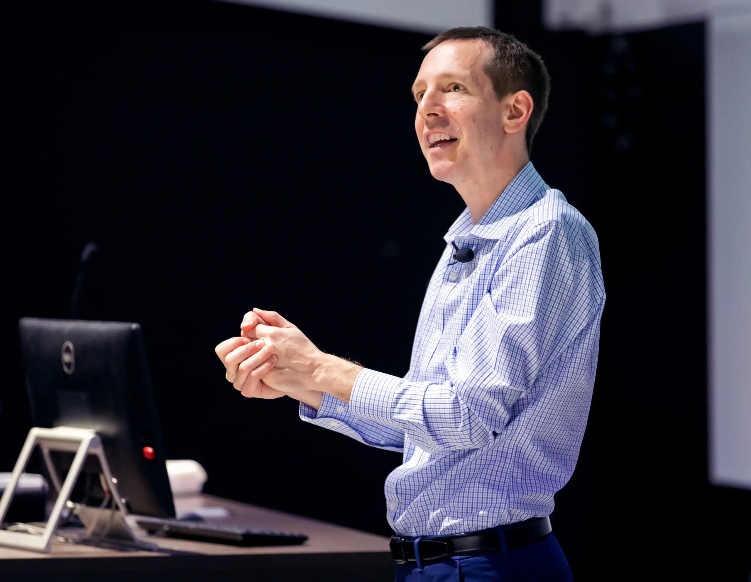 Man giving a lecture.